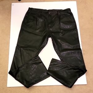 MNML faux leather flared pants